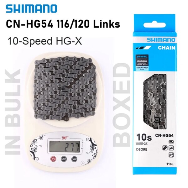 Shimano Deore HG54 cadena 10 velocidades 120 116 eslabones cadenas para bicicleta de montaña MTB HG-54 bicicletas parte para Deore M670 M6000 M610 M591