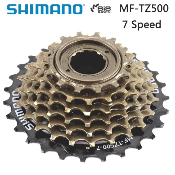 Shimano-Cassette de MF-TZ500 para bicicleta de montaña, piñón libre de 6 y 7 velocidades, 14-28T, 14-34T, piñón 6s, 7s, acero, accesorios plegables para bicicleta de montaña y carretera