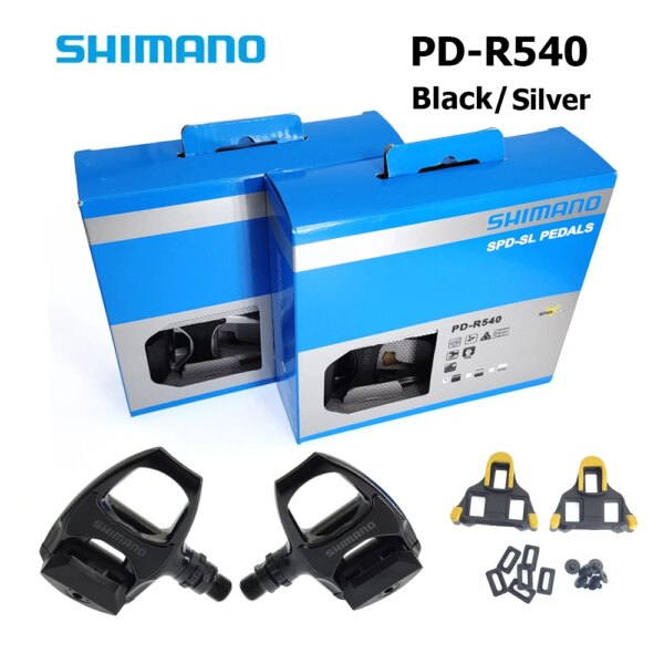 Pedales Shimano PD-R540 para bicicleta de carretera, pedales autoblocantes con tacos SH11, Pedal de bloqueo para bicicleta R540