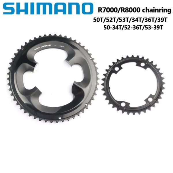 Plato Shimano R7000 R8000 Ultegra 105 11 plato de bicicleta de carretera de velocidad 50T/52T/53T/34T/36T/39T 110BCD corona de manivela de bicicleta