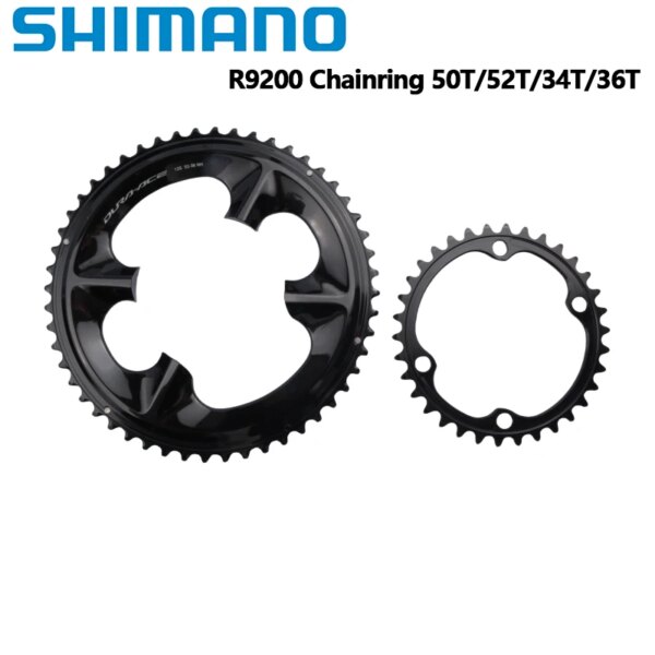 Plato Shimano R9200 12s plato único 34T 36T 50T 52T manivela de bicicleta de carretera R9200 Original negro