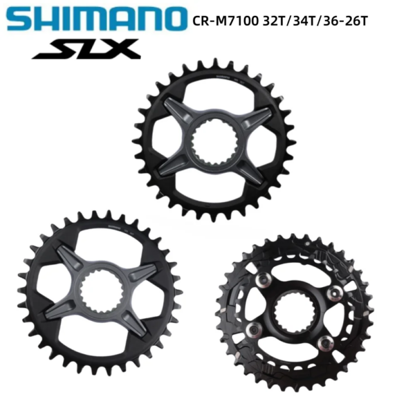 Shimano SLX plato CR M7100 12 velocidades 32T/34T/36-26T piezas de bicicleta bielas engranajes bielas para MTB Original Shimano