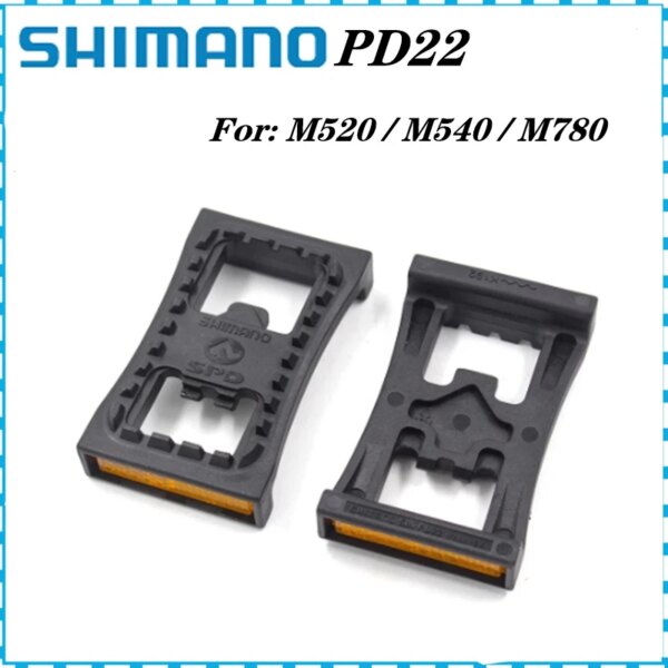 Shimano SM PD22 MTB Pedal tacos adaptador plano Pedal de bloqueo automático dispositivo de conversión de placa plana adecuado para SPD M520 M540 M780