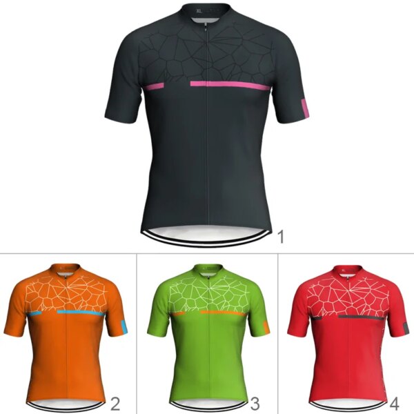 Chaqueta de bicicleta de manga corta, Jersey de ciclismo de carretera, ropa deportiva para bicicleta, camisa de protección de motocross, uniforme superior de corredor, moda