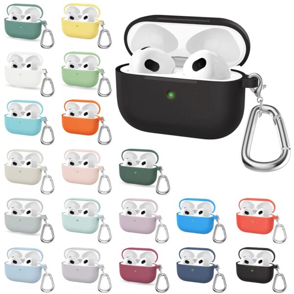 Funda de silicona para Apple Airpods 3, funda protectora para auriculares inalámbricos con Bluetooth, accesorios para Airpods 3, novedad de 2021