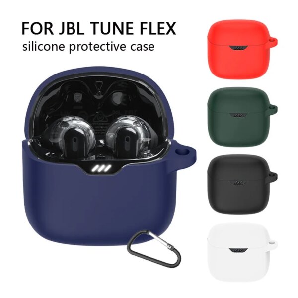 Funda protectora de silicona para auriculares JBL Tune Flex, funda protectora antideslizante para auriculares JBL TUNE FLEX, accesorios