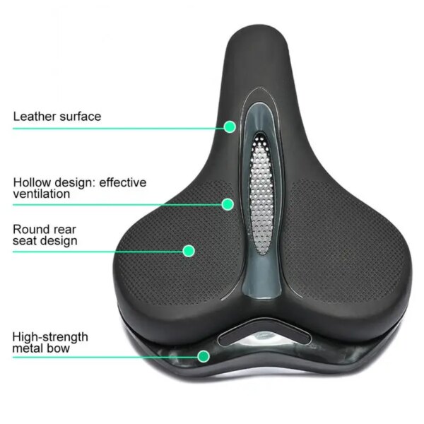 Sillín de silicona para bicicleta de carretera, asiento cómodo para montaña, súper transpirable