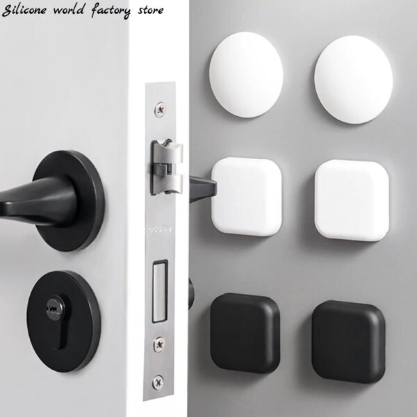 Silicone world Topes de puerta Protección de pared Amortiguador de seguridad Parachoques de manija de puerta Protectores de pared cuadrados redondos autoadhesivos