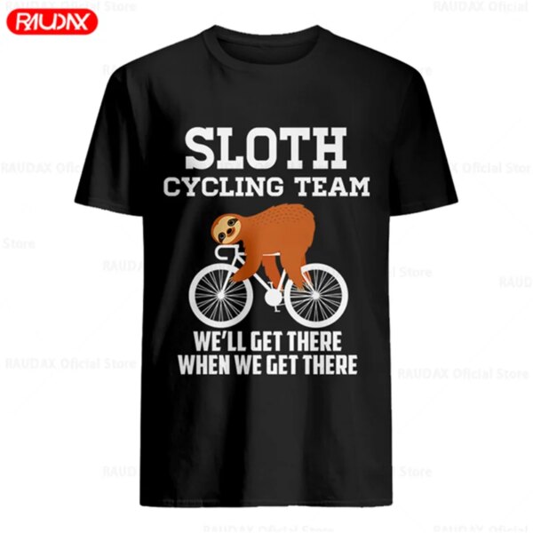 Camiseta de ciclismo de dibujos animados de perezoso, camiseta de manga corta para ciclismo de montaña o de montaña, camisetas de verano 2022