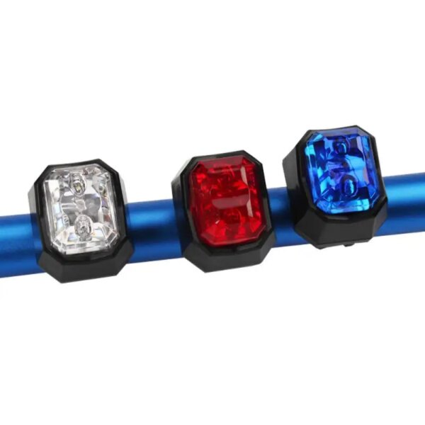 Luz inteligente, luz trasera, accesorios para bicicleta, luz roja, azul, blanca, lámpara de freno de señal de tres modos, linterna LED de seguridad