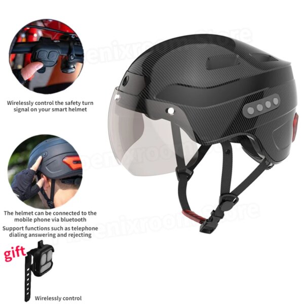 Cascos inteligentes para bicicleta de montaña, casco de ciclismo para hombres y mujeres, casco para patinete eléctrico con cámara Bluetooth y función de grabadora