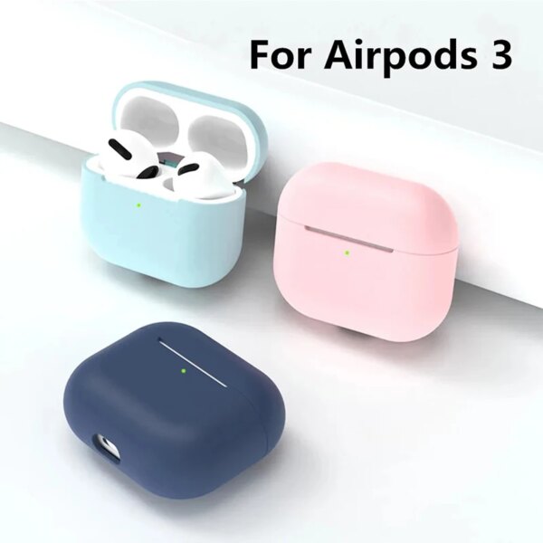 Funda protectora de silicona suave para Apple Airpods 3 generación funda AirPods 3 funda para auriculares para airpods 3 accesorios