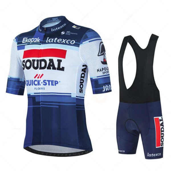 Soudal Quick Step-Camiseta de Ciclismo para hombre, traje transpirable, Ropa para bicicleta de montaña, Maillot de montaña, Verano de 2023