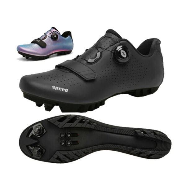 Zapatos de ciclismo de velocidad, zapatos de ciclismo con bloqueo automático, deportes SPD adecuados para MTB, bicicleta de montaña, bicicleta de carretera y pedales, accesorios de bicicleta