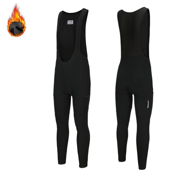 Spexcell Rsantce-pantalones largos térmicos de lana para hombre, ropa de ciclismo, medias con almohadilla de Gel 4D, invierno, 2023