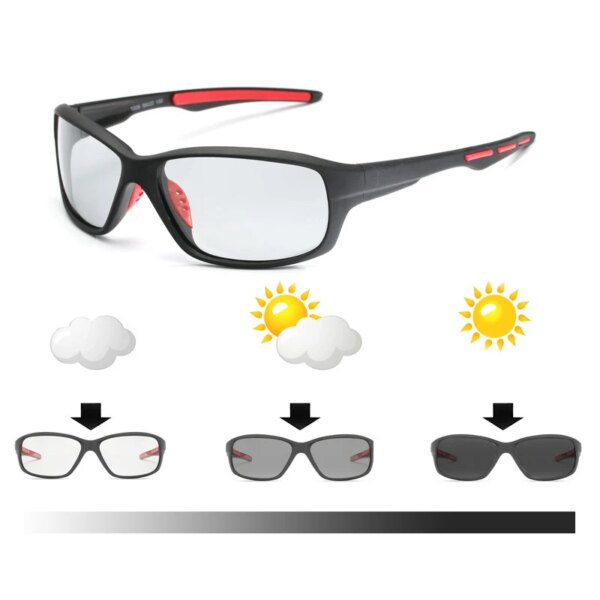 Lentes deportivas que cambian de Color, gafas polarizadas fotocromáticas para bicicleta de montaña, ciclismo, pesca, gafas de sol, equipo para exteriores