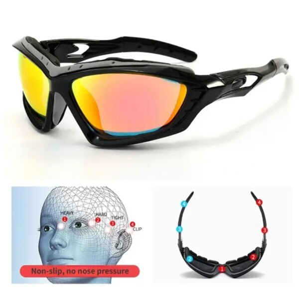 Gafas de sol deportivas UV400 para correr al aire libre, gafas para pescar, gafas para ciclismo MTB, estuche para bicicleta de carretera, gafas para bicicleta para hombres y mujeres