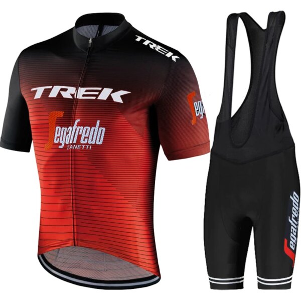 Ropa de verano para hombre, pantalones de ciclismo, conjuntos cortos, camisa profesional Mtb TREK, equipo de Gel para hombre, conjunto de deportes de bicicleta, 2024