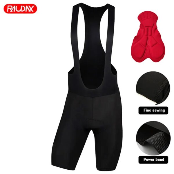 Pantalones cortos con pechera para ciclismo de verano 2024, pantalones cortos negros para ciclismo de montaña para equipo deportivo para hombre, pantalones cortos deportivos para correr en bicicleta para mujer