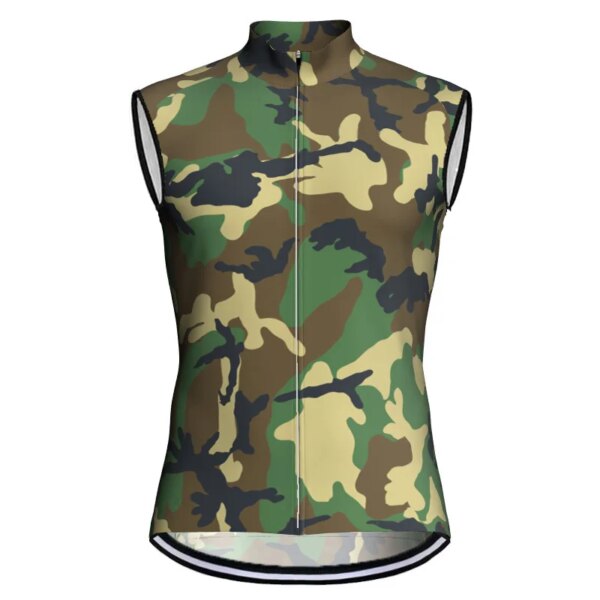 Chaleco corto de ciclismo para verano, Jersey, ropa para bicicleta de montaña, camiseta para descenso, chaqueta, paseo en carretera, montaña, Tops verdes militares ajustados