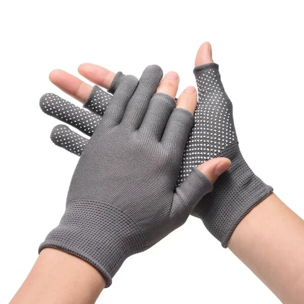 Guantes de ciclismo con protección solar de verano, antideslizantes, para deportes al aire libre, medio dedo, transpirables, para bicicleta de montaña