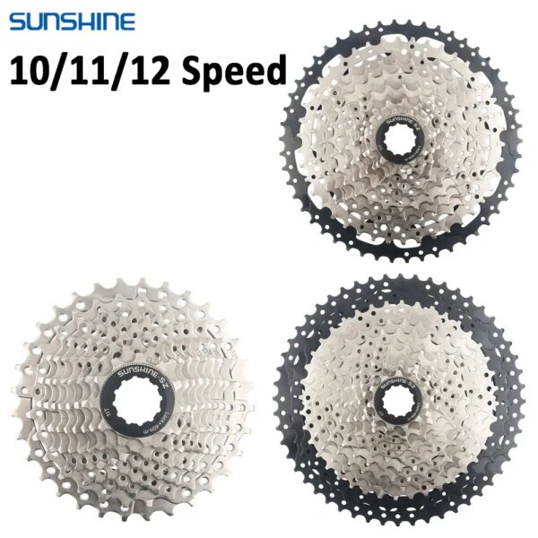 Sunshine-Cassette para bicicleta de montaña, trinquete de 10, 11 y 12 velocidades, 32T, 50T, 52T, 11S, rueda libre, 12V, K7