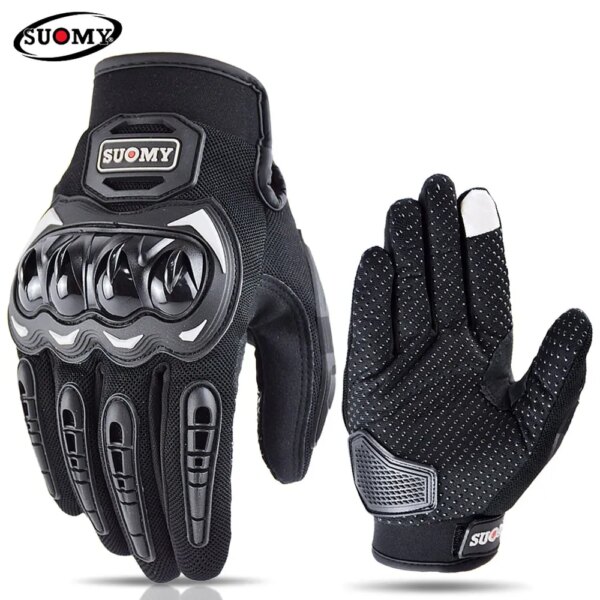 Suomy Guantes de motocicleta Moto pantalla táctil transpirable Moto carreras montar bicicleta Guantes protectores deportes de verano para Honda