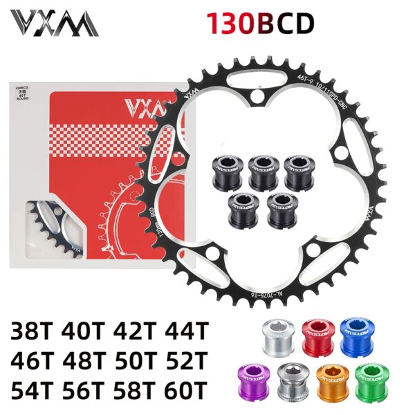 Piñón ancho y estrecho para bicicleta de carretera, superfuerte, redondo 130BCD, 38T, 40T, 42T, 44T, 46T, 48T, 50T, 52T, 54, 56T, 58T, 60, para Shimano 5700, 6700