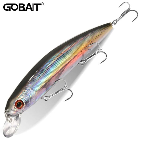 Señuelo de Pesca Minnow con suspensión, 14cm, 24g, sistema de peso de agua superior, anzuelos triples fuertes, Wobbler Jerkbait Swimbait