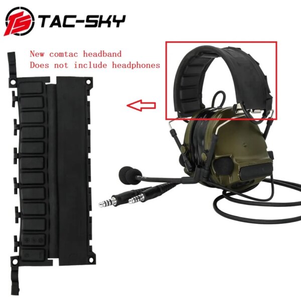 TAC-SKY, nuevo Comtac, diadema de repuesto, auriculares tácticos Comtac I II III IV XPI, auriculares con cancelación de ruido para caza