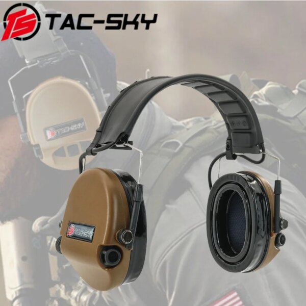 Orejeras electrónicas SORDIN tácticas de TAC-SKY, auriculares Airsoft, protectores auditivos activos, protección auditiva, auriculares para caza y tiro