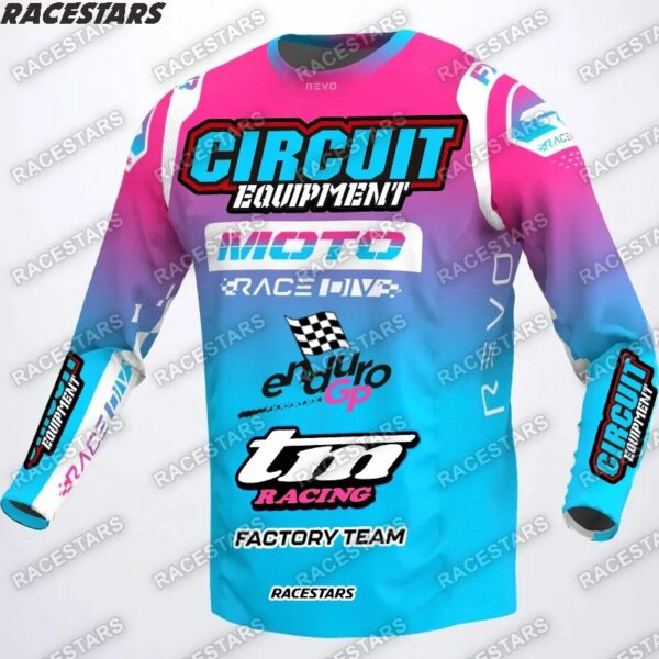 TM RACING 2024 Motocross motocicleta MTB Dirt Bike Downhill montaña Enduro manga corta Cross country ciclismo Jersey transpirable