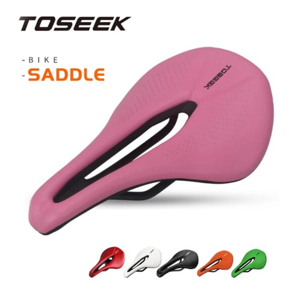 TOSEEK-sillín de bicicleta para mujer, asiento ultraligero y suave para bicicleta de montaña, cómodo y transpirable, piezas para ciclismo