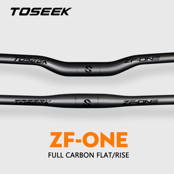 Manillar TOSEEK ZF-ONE de fibra de carbono para bicicleta MTB, piezas de barras de montaña para bicicleta de 31,8mm, 580mm - 760mm