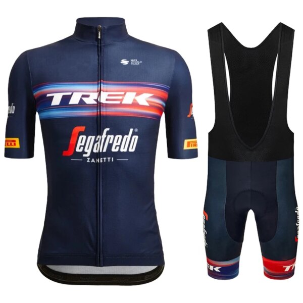 TREK-ropa de ciclismo para hombre, uniforme, pantalones, ropa de montaña, conjuntos para hombre, Jersey, conjunto deportivo de Gel completo, verano 2024