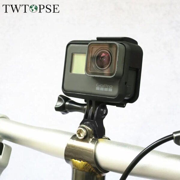 TWTOPSE-Soporte de ordenador para cámara de bicicleta, linterna, soporte para bicicleta plegable Brompton, pieza de luz GOPRO/GARMIN/Bryton/Cateye