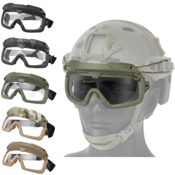 Gafas tácticas Airsoft para Paintball, a prueba de viento, antivaho, CS, juego de guerra, gafas de protección para senderismo, aptas para casco táctico