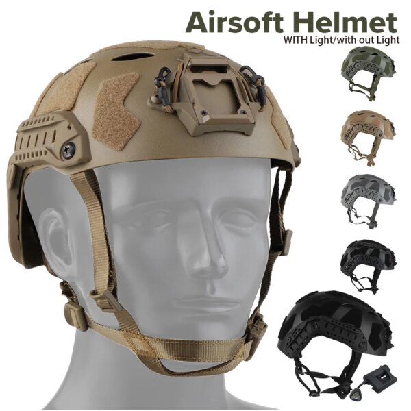 Casco táctico rápido y estratégico ABS Airsoft MH cascos de camuflaje para bicicleta Airsoft Paintball deporte de caza