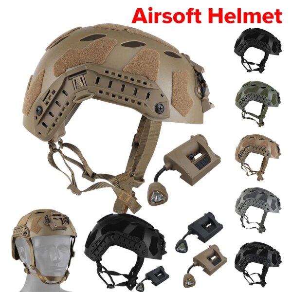 Casco táctico rápido y estratégico Airsoft MH camuflaje ABS cascos tácticos para exterior Airsoft Paintball deporte de caza