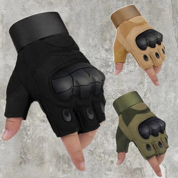 Guantes tácticos medio sin dedos guante militar Fitness al aire libre deporte Camping escalada ciclismo caza senderismo guantes de tiro hombres