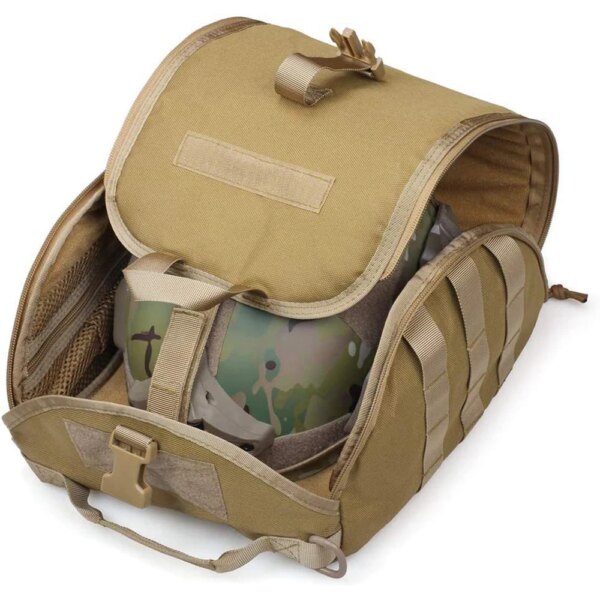 Paquete de bolsa para casco táctico para exteriores, de caza, de deporte, tiro, multiusos, Molle, bolsa de transporte militar, almacenamiento para casco