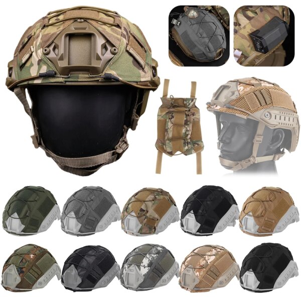 Funda táctica para casco tamaño M/L, funda para casco de camuflaje con aro para actividades al aire libre, casco de tela, accesorio táctico militar del ejército