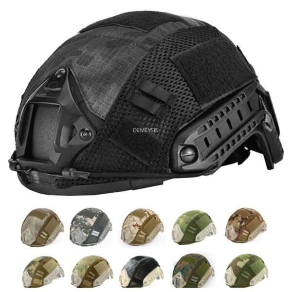 Cubierta de casco táctico para casco rápido MH PJ BJ tipo Camo cascos Airsoft tela táctica CS accesorios de casco de juego