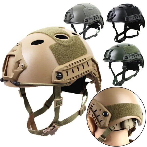 Casco táctico rápido MH PJ Casco Airsoft Paintball cascos de combate deportes al aire libre cabeza de salto equipo protector