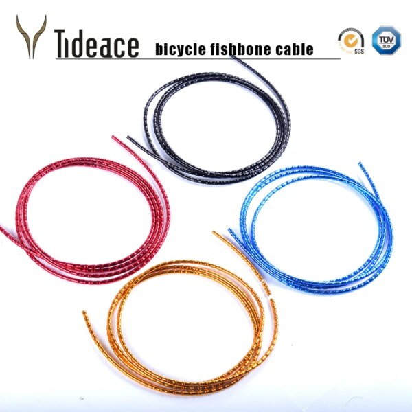 Tideace-carcasa de Cable de freno para cambio de bicicleta de carretera o MTB, tubo de desviador de bicicleta, carcasa de aluminio de espina de pescado, juego de Cables de bicicleta