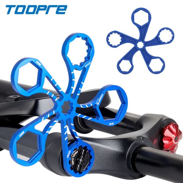 Toopre-llave para tapa de horquilla de bicicleta de montaña, 8T, 12T, 24/26/27/28mm, llave para tapa de horquilla delantera de bicicleta, herramienta de reparación de horquilla de suspensión