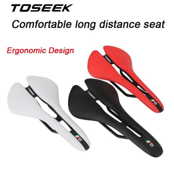 Toseek-cojín para bicicleta, sillín ligero para ciclismo, cómodo asiento para bicicleta de larga distancia, 185g, asiento para bicicleta de montaña y carretera, pieza para bicicleta