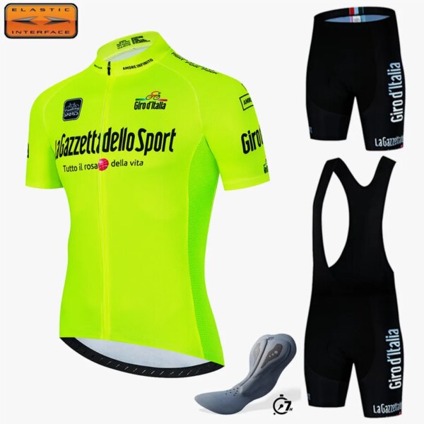 Tour De Italia D'ITALIA 7 horas Pad ropa De bicicleta ciclismo Jersey conjunto verano bicicleta De carretera manga corta ropa De ciclismo ropa deportiva
