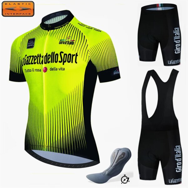 Tour De Italia D'ITALIA 7 horas Pad ropa De ciclismo De carretera traje para bicicleta De montaña Jersey De ciclismo para hombre Pantalones Mtb camisa bicicletas