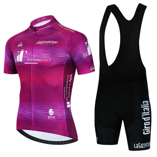 Tour De Italia D'ITALIA Conjunto De Jersey De ciclismo rosa, ropa De ciclismo transpirable, ropa MTB, pantalones con pechera para bicicleta, ropa deportiva para carreras